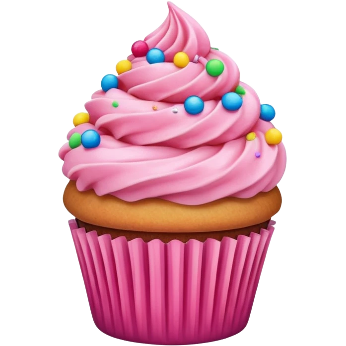 Cupcake with pink icing emoji