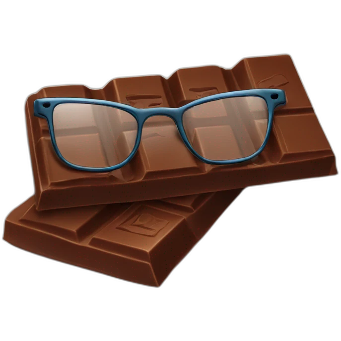 chocolate bar with glasses emoji