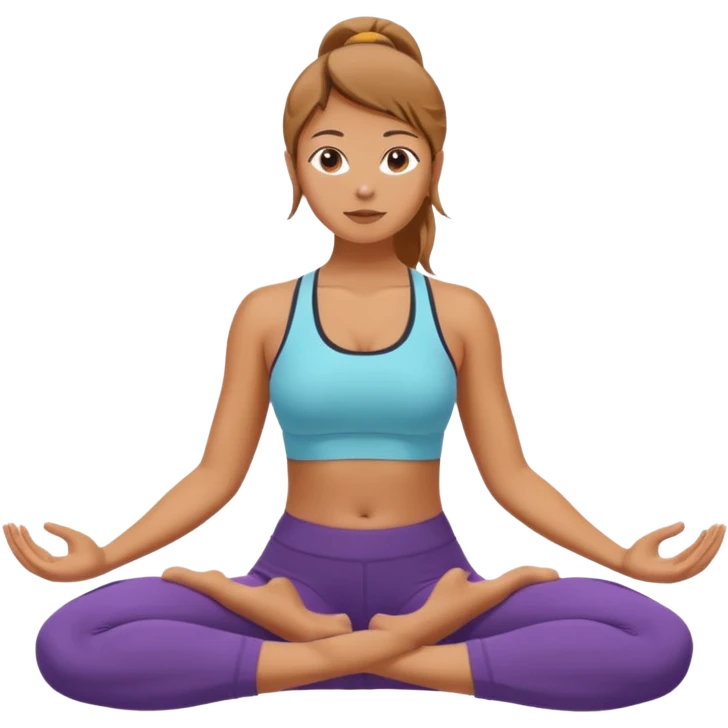 donna che fa yoga gambe icrociate emoji