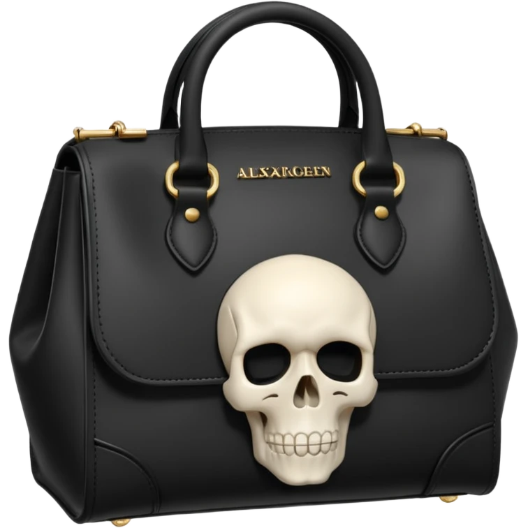 Alexander mcqueen Skull bag, hyperrealism  emoji