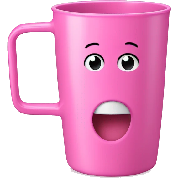 Pink 40 tumbler cup with handle emoji