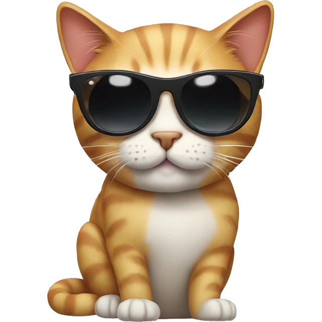 Cat with sunglasses emoji