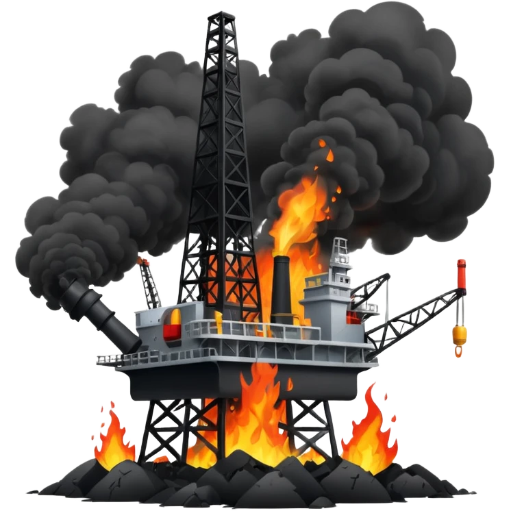 destruction of oil rig emoji