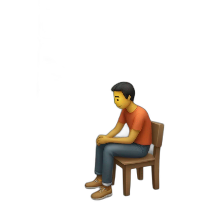 Sitting alone scenery emoji