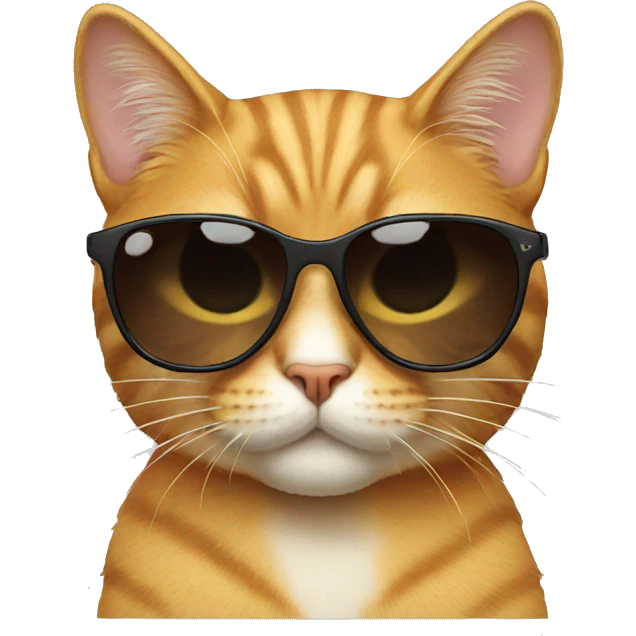 Cat with sunglasses emoji
