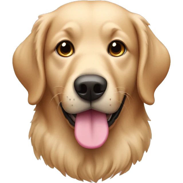 Retriever with pink nose  emoji