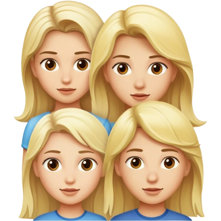 A beautiful blond girl chased by three men emoji