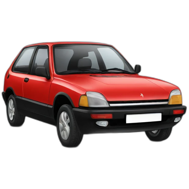 404 car Peugeot red and black emoji