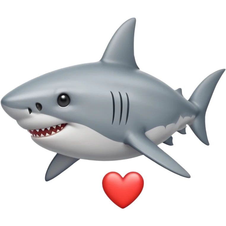 Shark heart eyes emoji