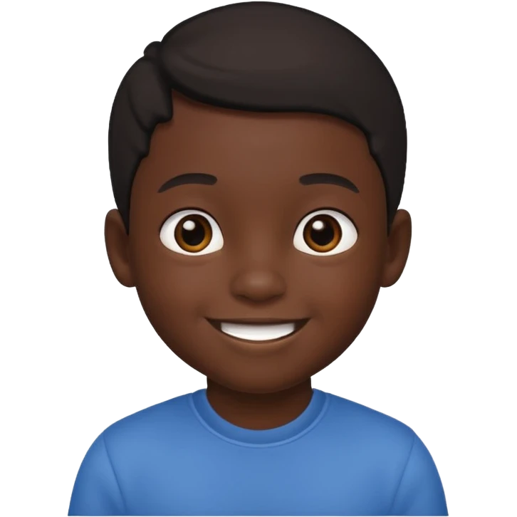 A cute lil boy black emoji