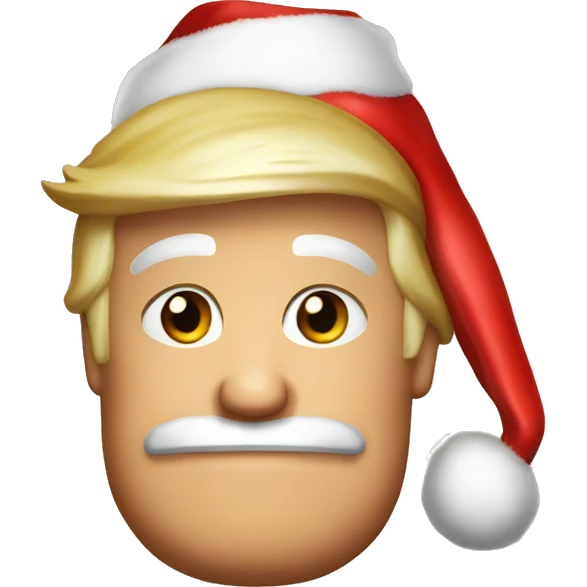 Donald trump with Christmas hat emoji