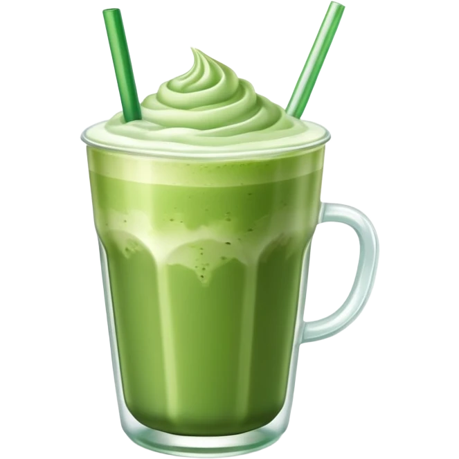 Iced matcha latte  emoji