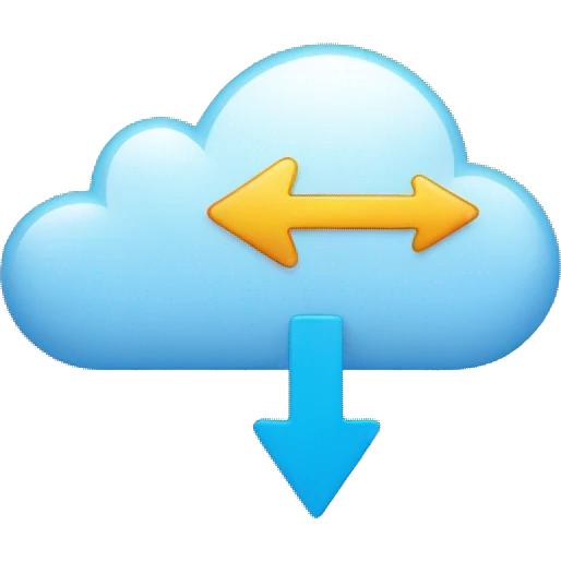 cloud with download arrow emoji