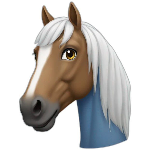 Un cheval bleu emoji