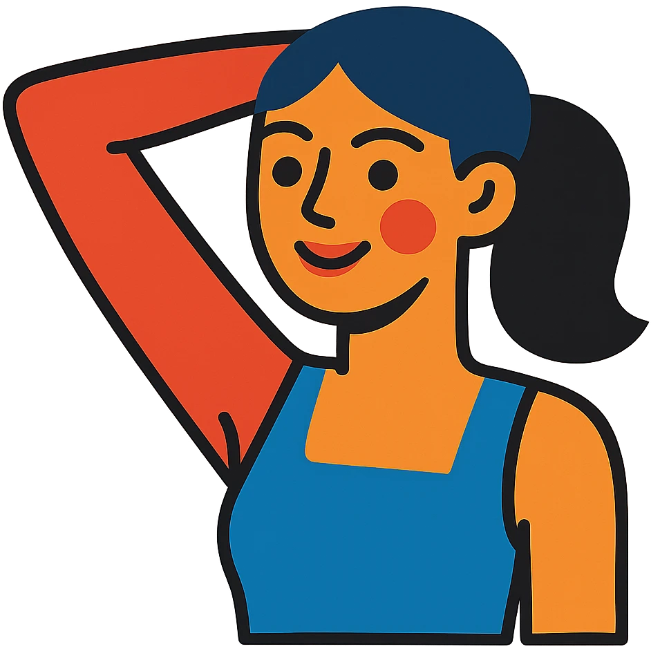 clean armpits, stylized illustration emoji