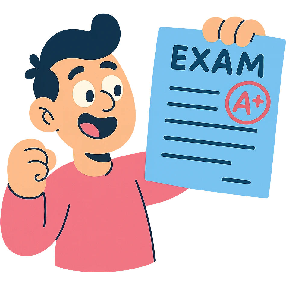blue exam emoji