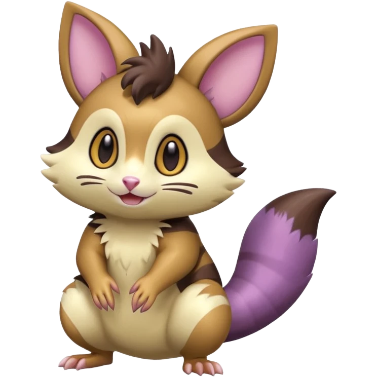 Shiny Furret-Noibat-Hybrid (Full body) emoji