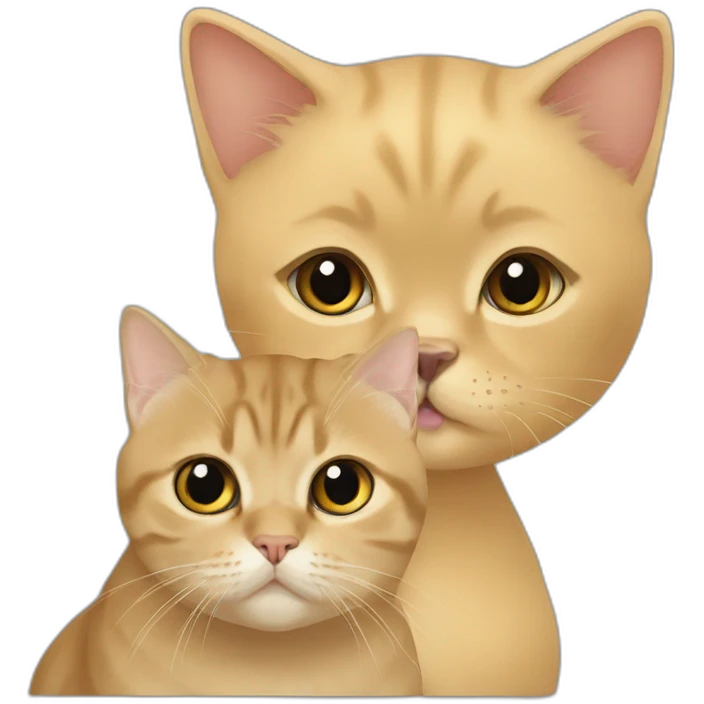 golden british shorthair and a young girl emoji