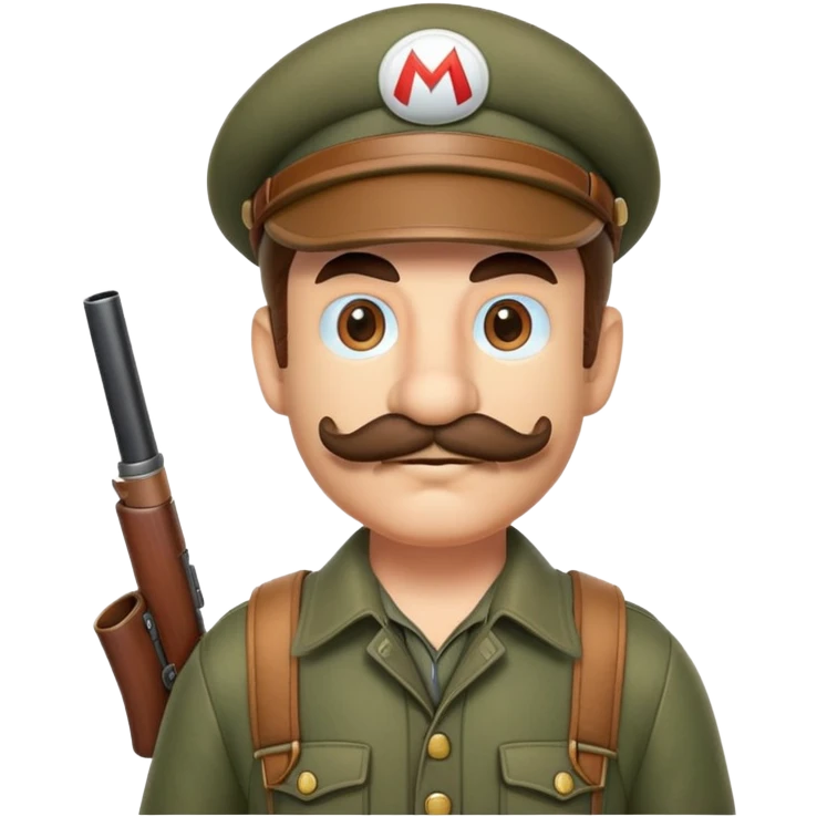 Mario in hunting clothes emoji