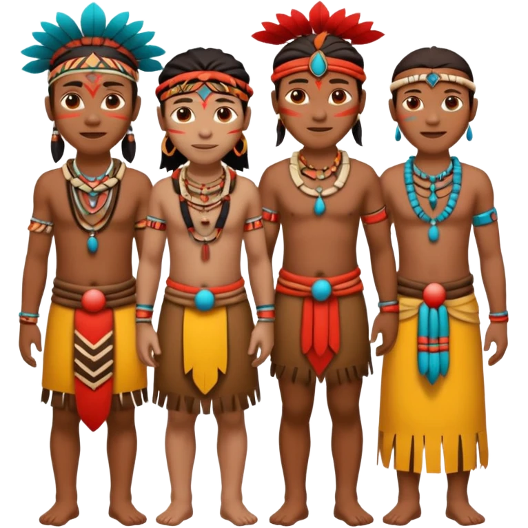 tribals in tribal colors fstival time emoji