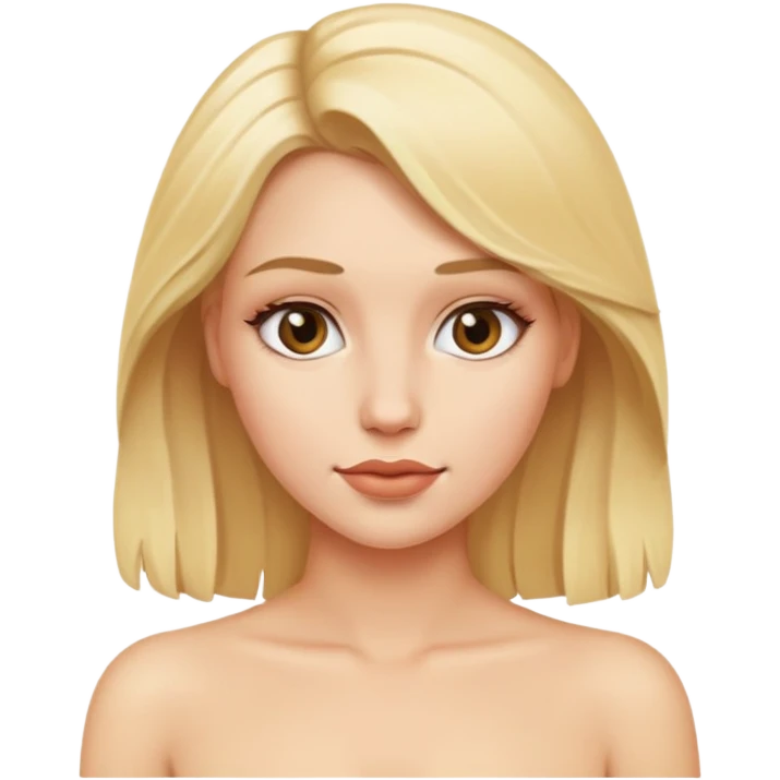 Naked blonde woman emoji