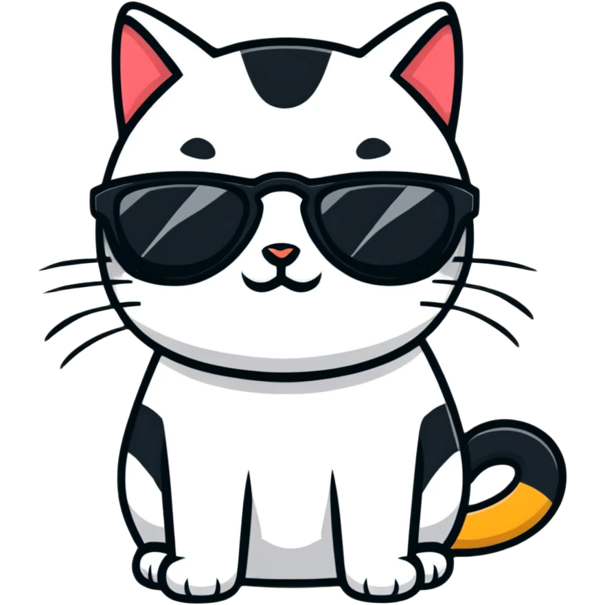 Cat with sunglasses emoji