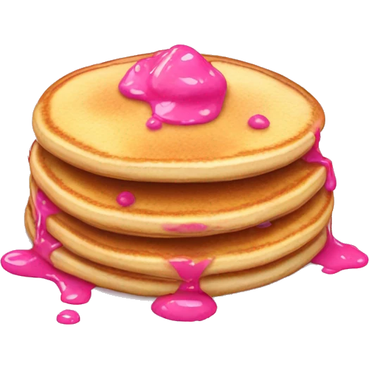Pancake with pink sprinkled emoji