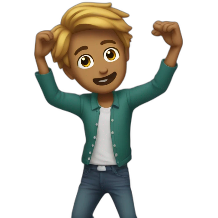 Marcon qui fait un dab emoji