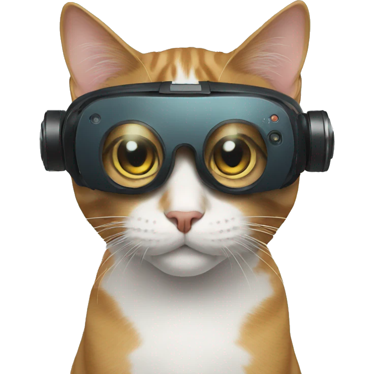 Cat with vr emoji