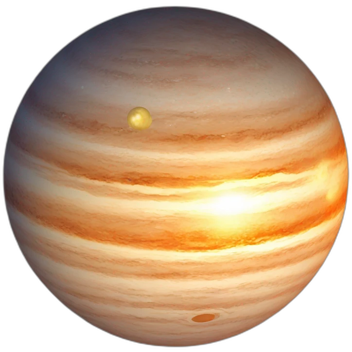 Exoplanet orbiting a sun emoji
