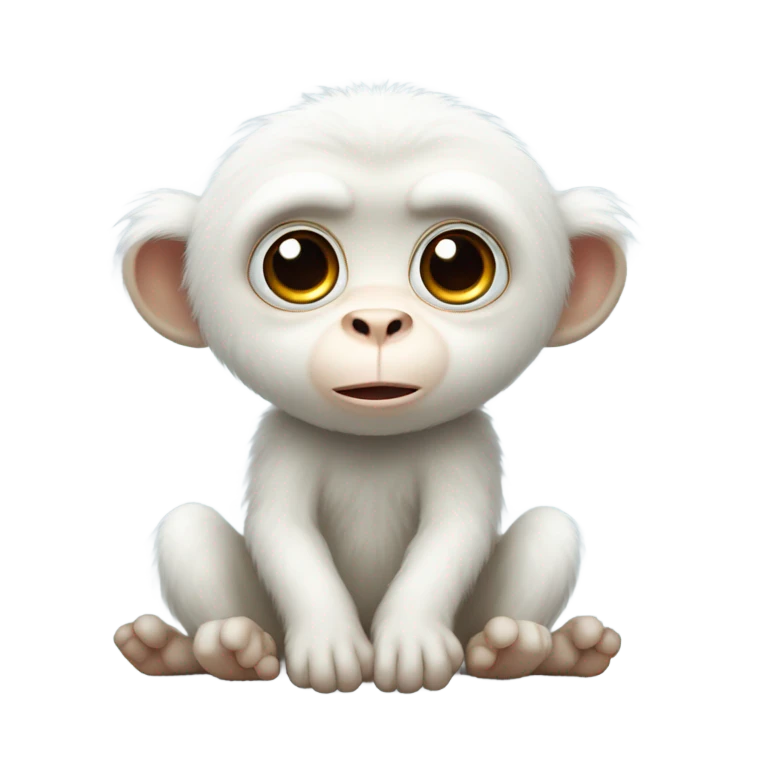 White cute monkey emoji
