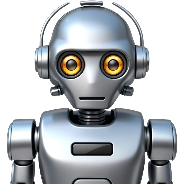 robot writes emoji