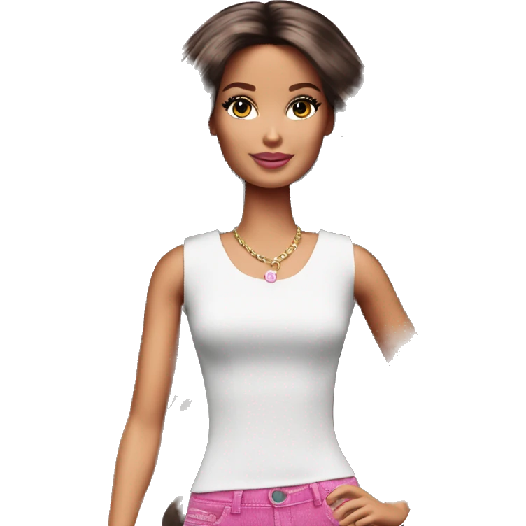 Barbie brunette emoji