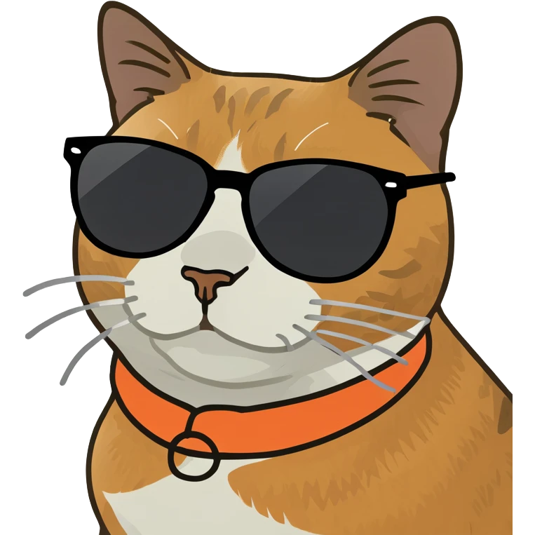 Cat with sunglasses emoji