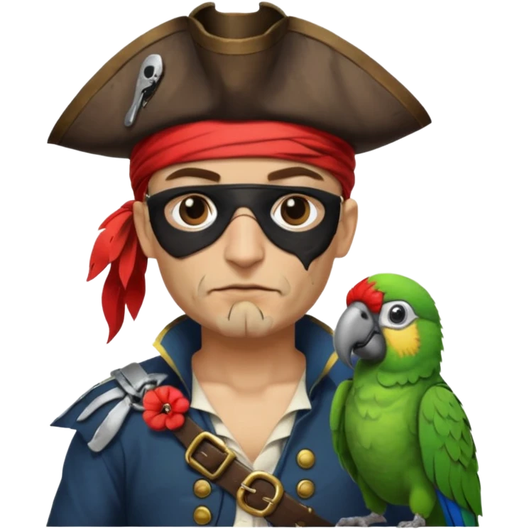 pirate and parrot emoji