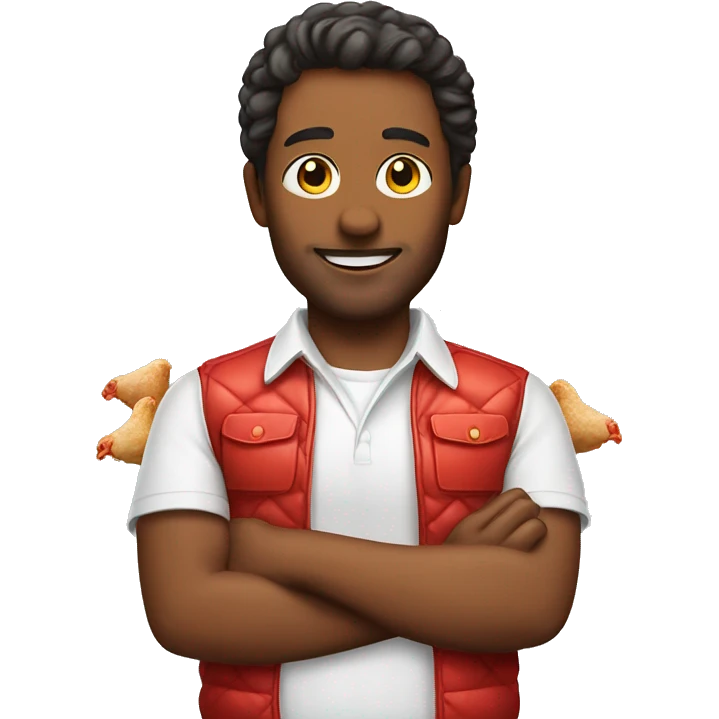 Swiss guy with chicken wings emoji