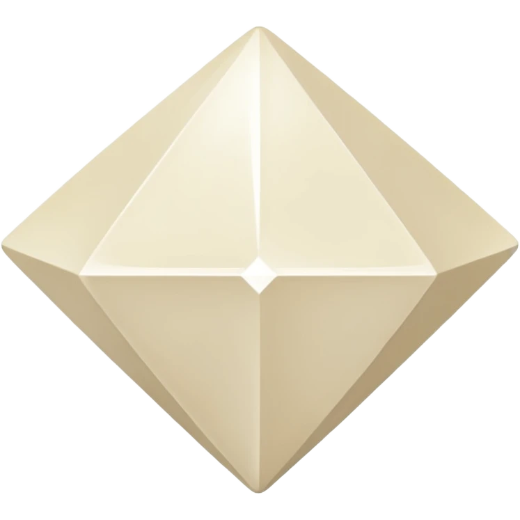 diamond shape carved from ivory. square tillted 45 degrees emoji