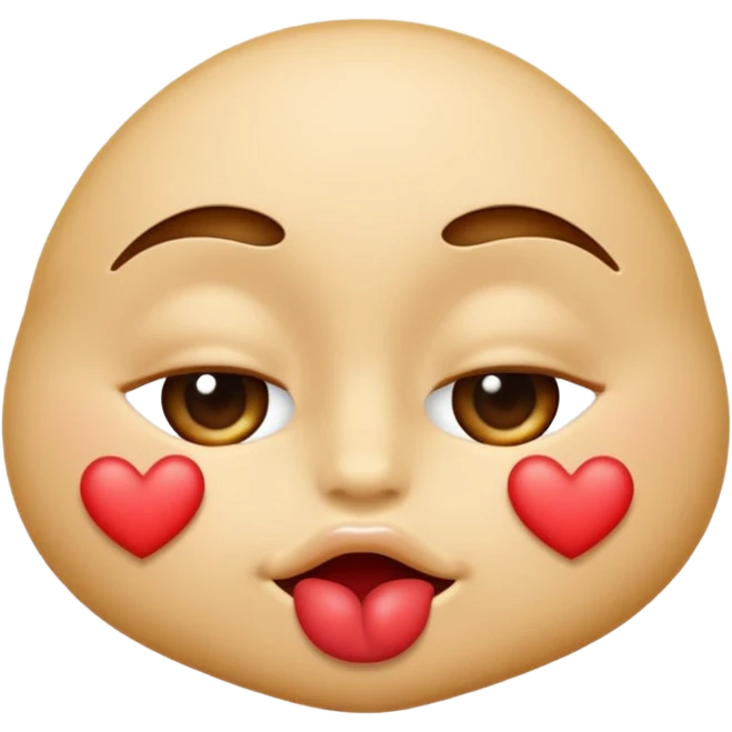 the literal kissing emoji whilst twinking but just wothout rhe heart: twinking amoji while kissing  emoji