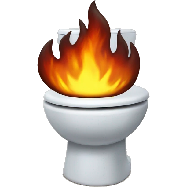 evil flaming toliet  emoji