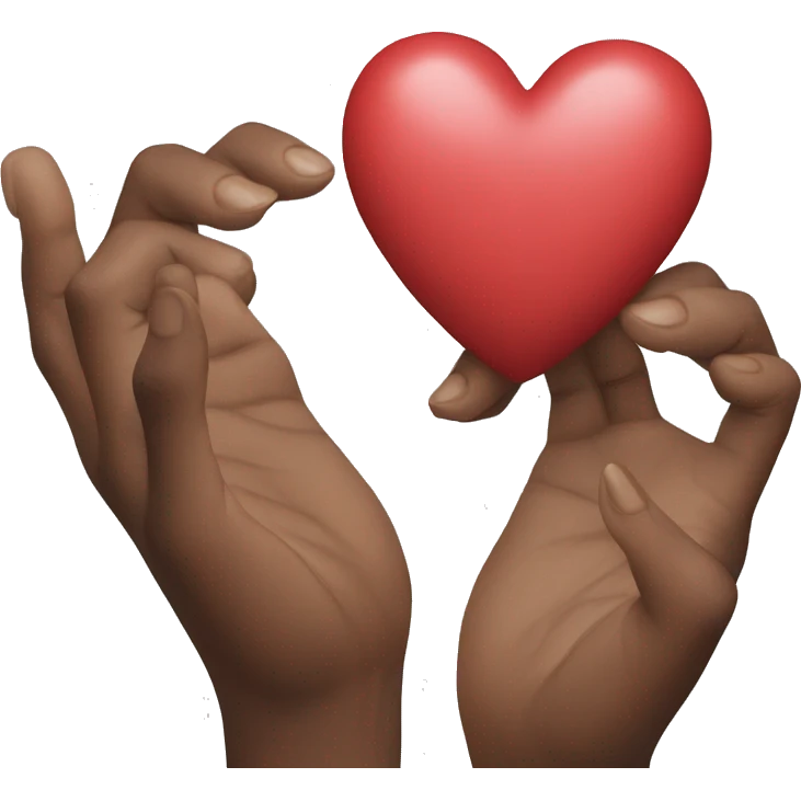 Heart in hand emoji