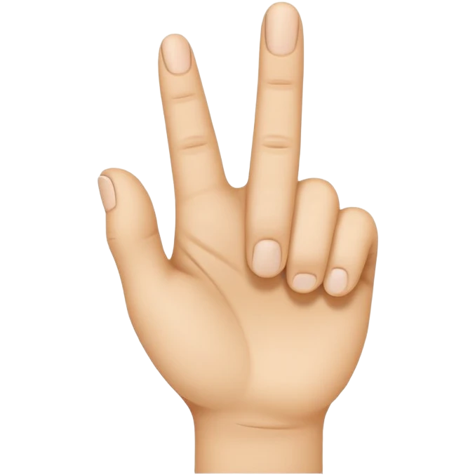 “Emoji-style hand making the letter ‘L’, with the index finger slightly curved. Clean, simple design, smooth shapes, neutral skin tone. White or transparent background, high resolution.” emoji