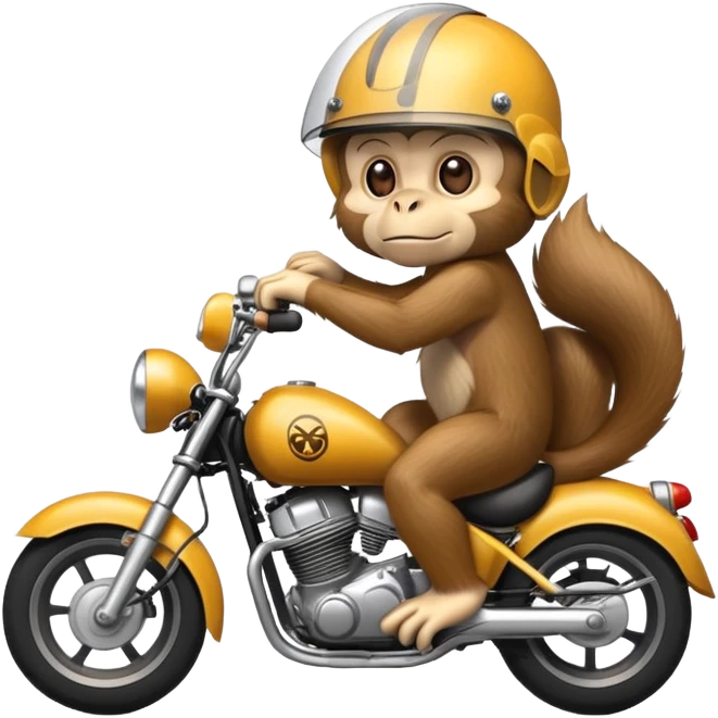 Monkey biker emoji