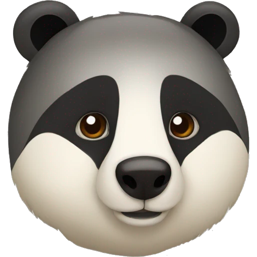 A Badger nestled into a bear emoji
