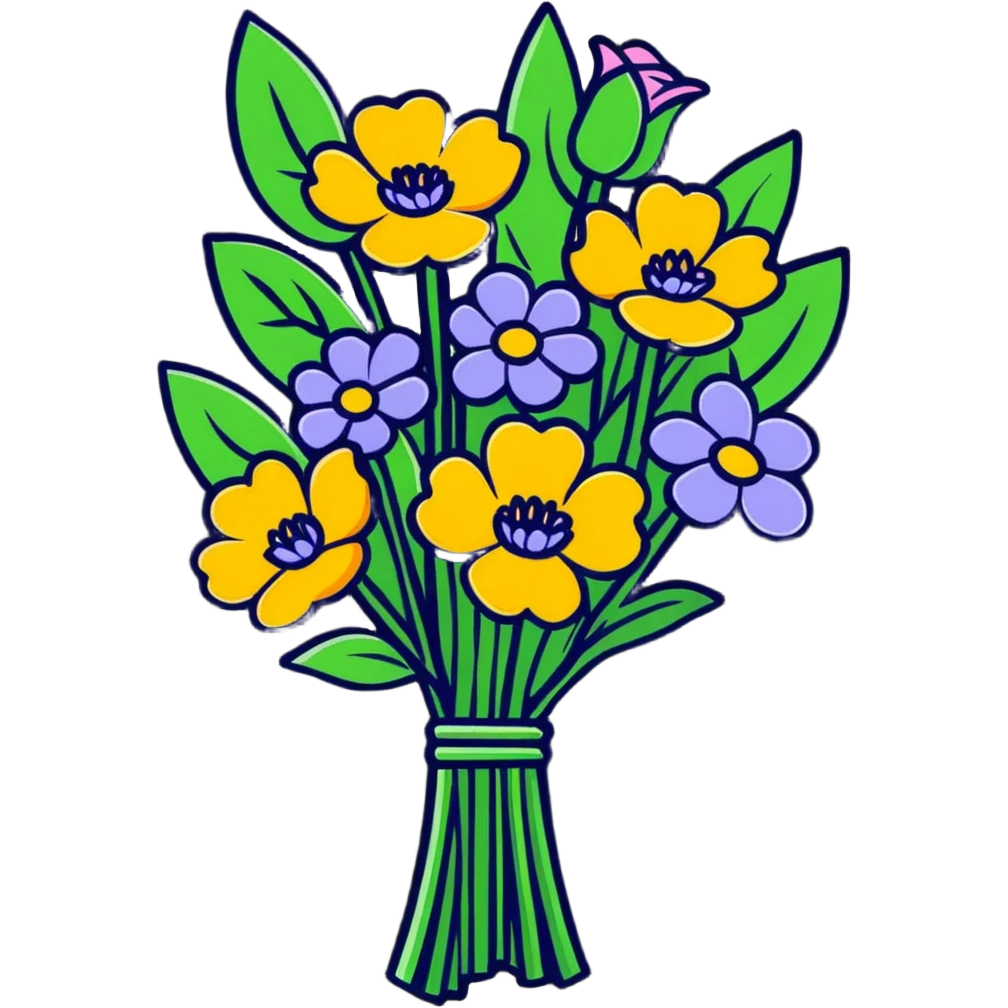 Happy Mothers Day with flowers emoji