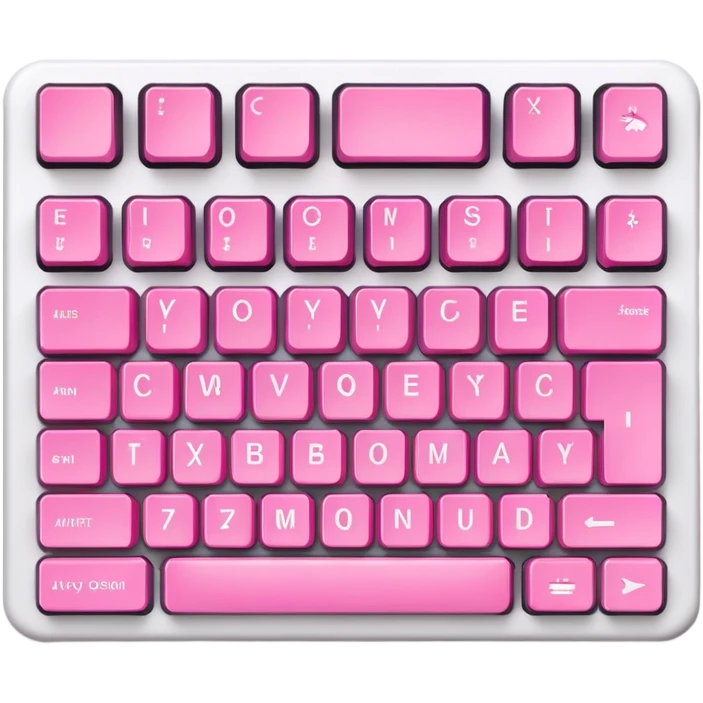 Custom mechanical keyboard pink apple  emoji
