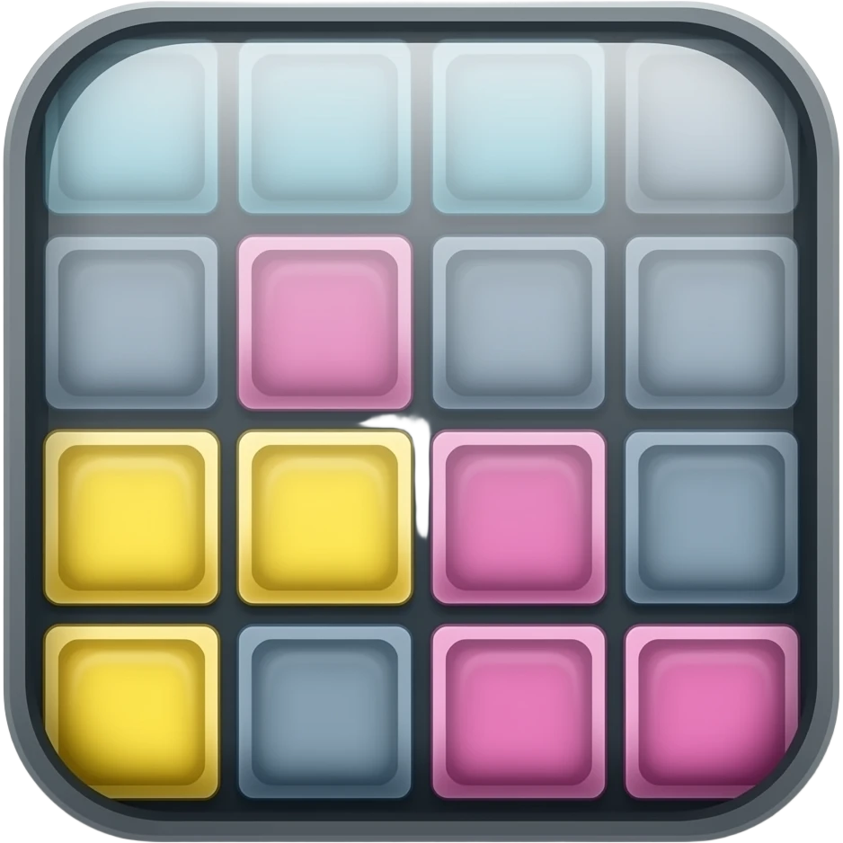 App logo for my game app that is about tetris emoji