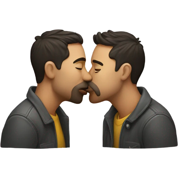 Two gey men kissing emoji