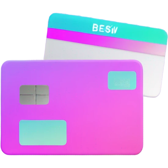 Vaporwave color themed credit card emoji, DO NOT INCLUDE NUMBERS OR TEXT emoji