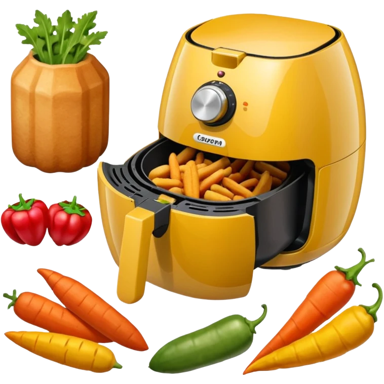 Des légumes dans un airfryer  emoji
