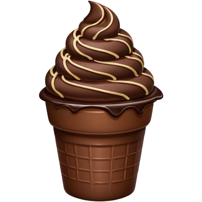 Double Chocolate ice cream cup emoji